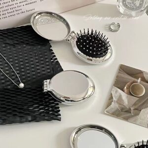 Portable folding mirror all-in-one comb 5-Unix Portable folding mirror all-in-one comb