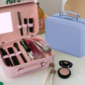 Travel Cosmetic Organizer With Mirror