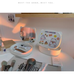 Folding Makeup Organizer with Mirror
