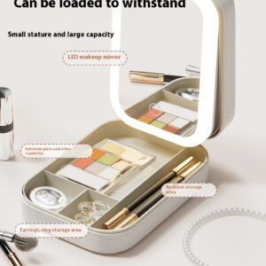 Makeup Organizer Bag with LED Lighted Mirror