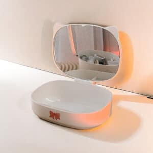 Folding Makeup Organizer with Mirror