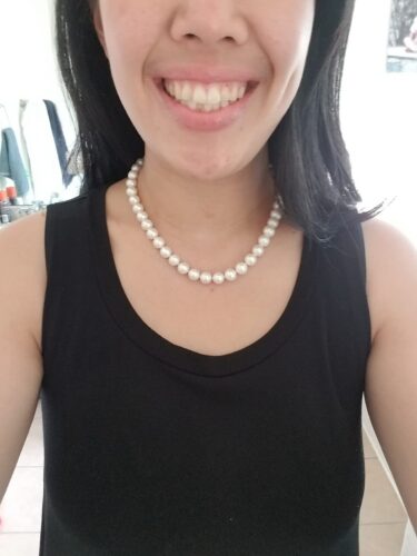 7.5-8.0 mm 18 Inch White Freshwater Pearl Necklace photo review