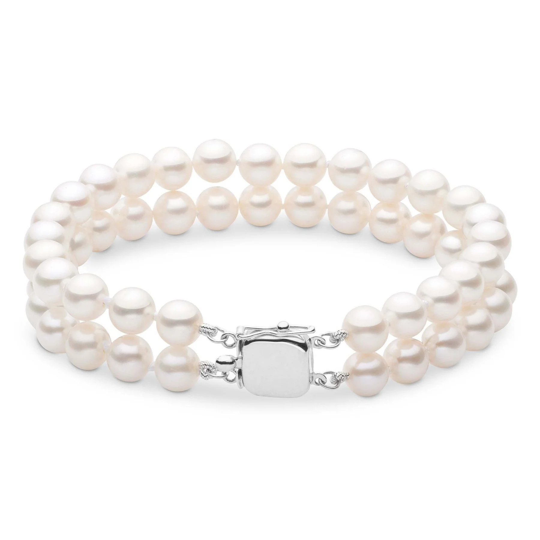 75-80-mm-white-freshwater-aaa-pearl-double-strand-bracelet-bracelet 7.5-8.0 mm White Freshwater AAA Pearl Double Strand Bracelet